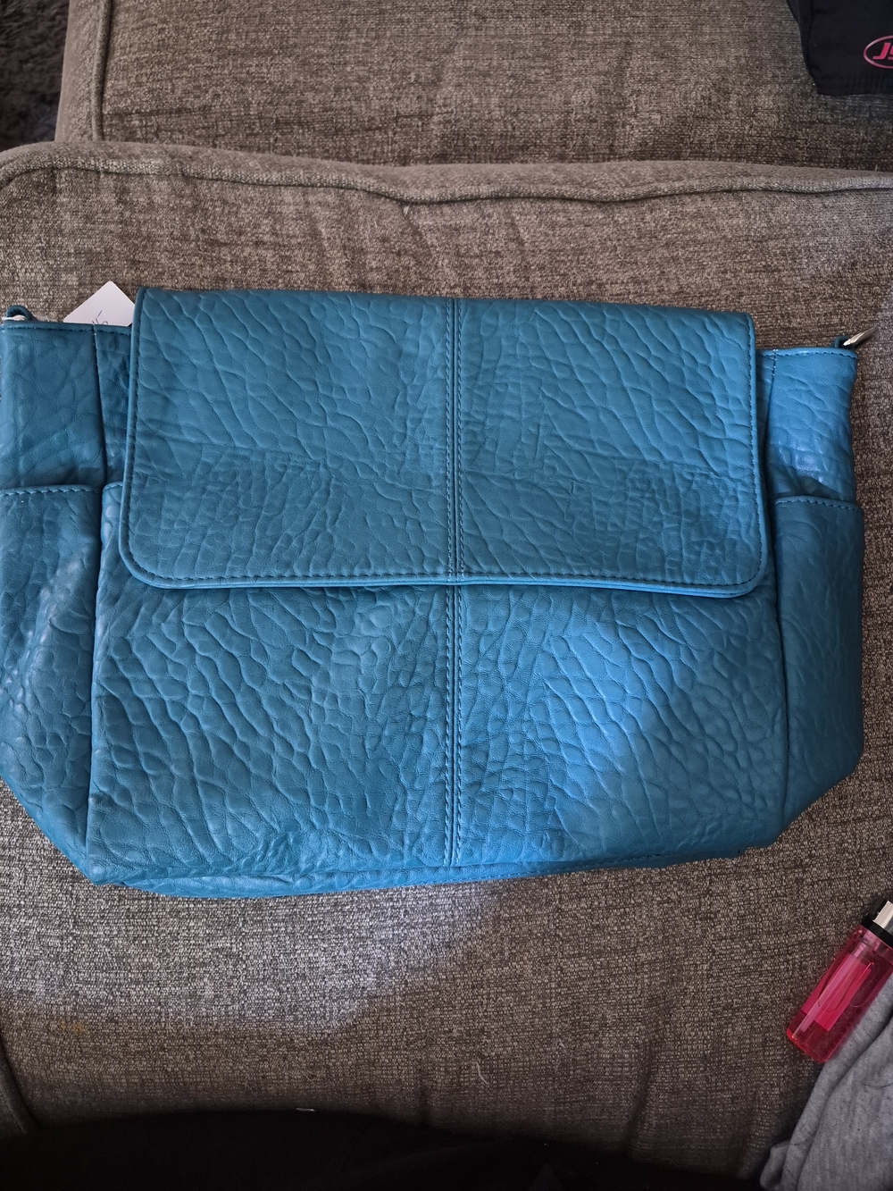 Teal Women's Leather Shoulder Bag